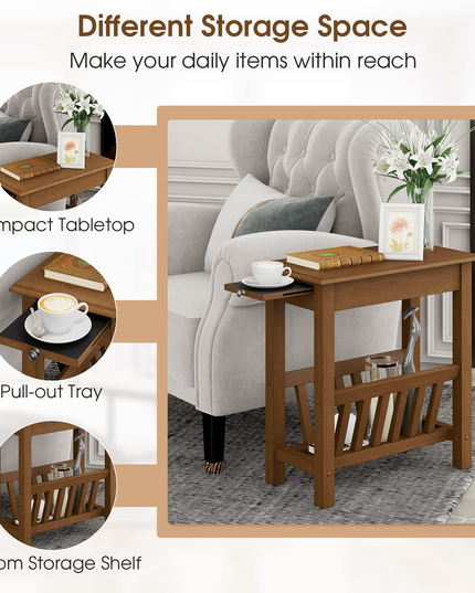 Giantex 2-Tier Narrow End Table