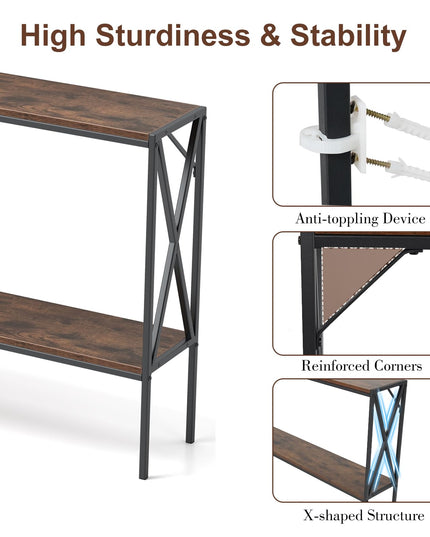 Giantex Narrow Entryway Table with Storage Shelf