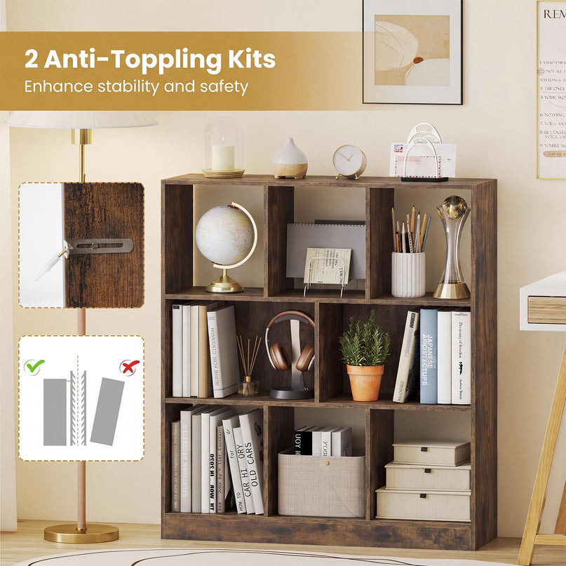 GIANTEX 8-Cube Bookcase for Living Room