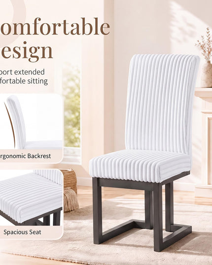 GIANTEX Upholstered Dining Chairs Set of 2/4 with High Back
