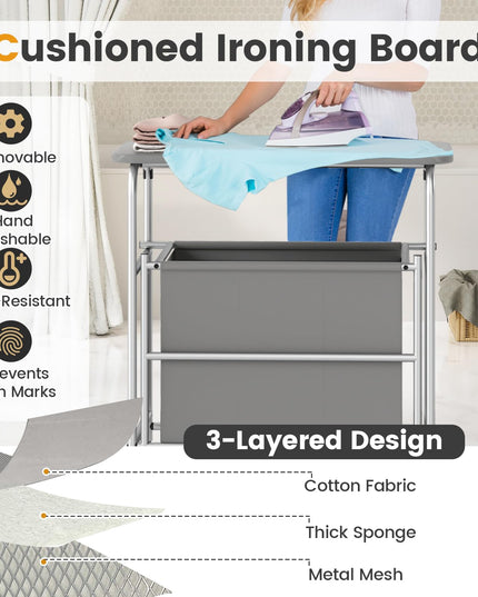 Giantex Laundry Sorter with Foldable Ironing Board