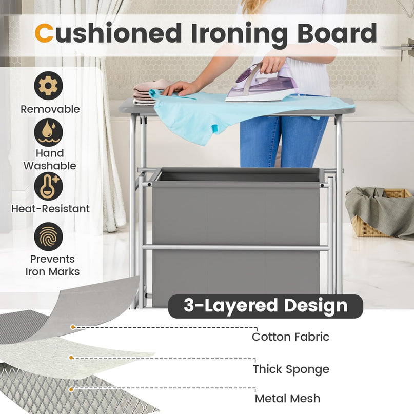 Giantex Laundry Sorter with Foldable Ironing Board
