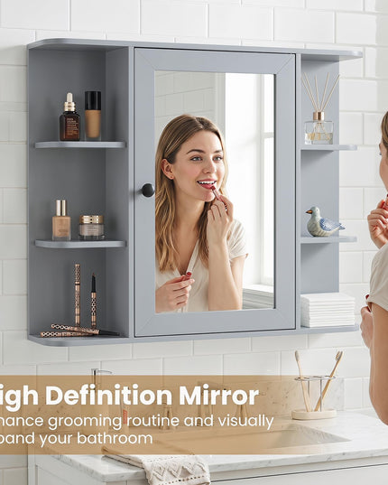 Giantex Wall Mounted Bathroom Medicine Cabinet with Mirror & Shelves