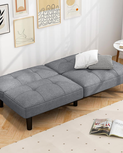 Giantex Convertible Futon Sofa Bed, Upholstered Folding Recliner