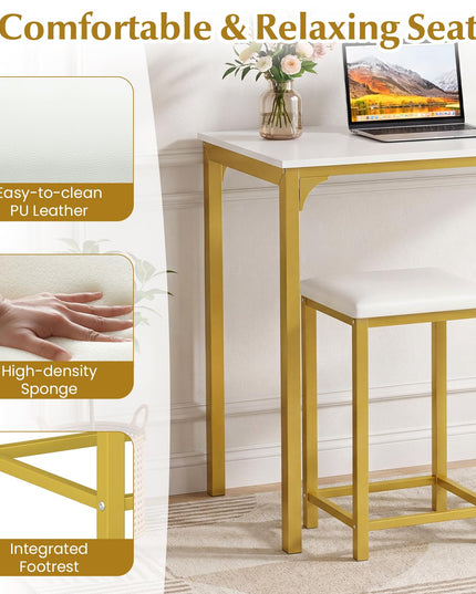 Giantex 3 Piece Dining Table Set for Small Space