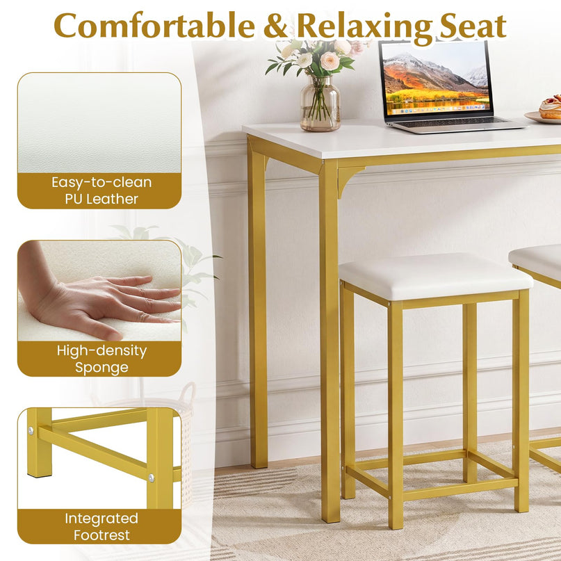 Giantex 3 Piece Dining Table Set for Small Space