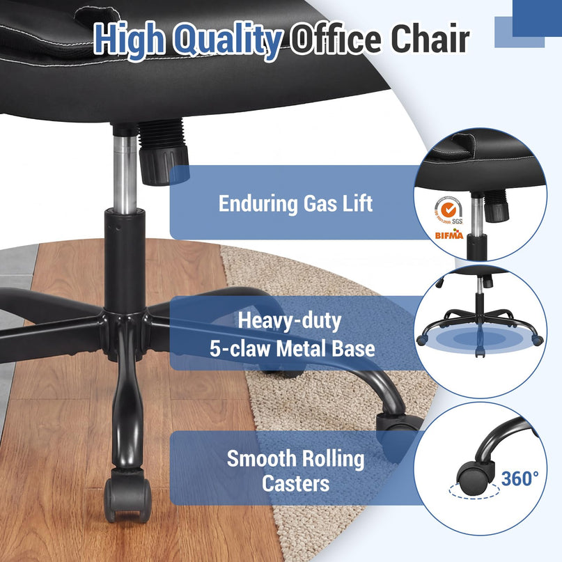 Chaise de bureau ergonomique Giantex avec accoudoirs relevables