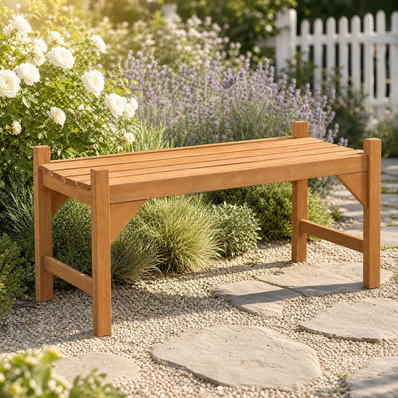 Giantex 40" Outdoor Benches Set of 1/2 2-Person Wood Patio Bench
