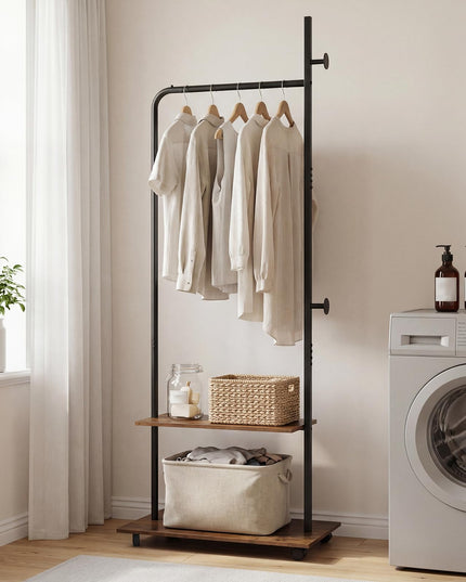 Giantex Clothes Rack with Wheels | 69" Freestanding Garment Rack with Hanging Rod