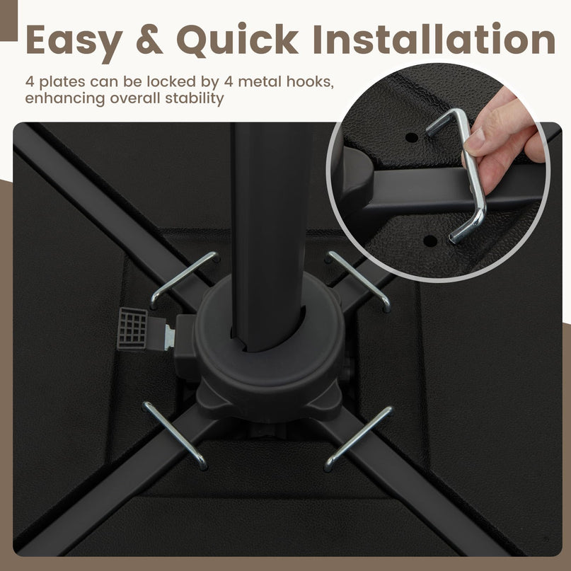 Giantex 225 lbs Fillable Patio Offset Umbrella Base