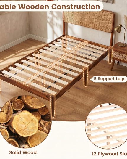 Giantex Wooden Bed Frame Twin/Full/Queen Size