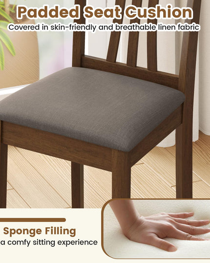 Giantex Wooden Dining Chairs Set for Living Room