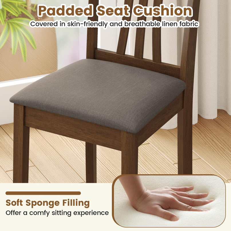 Giantex Wooden Dining Chairs Set for Living Room