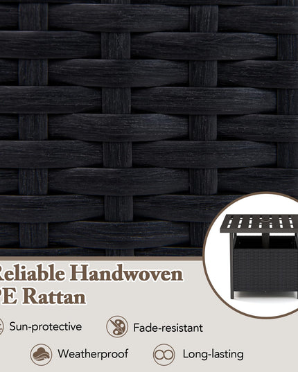 Giantex Patio Rattan Wicker Umbrella Side Table
