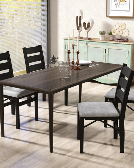 Giantex Folding Dining Chairs Set of 2, Modern Upholstered Kitchen Chairs w/Slatted Backrest & Padded Seat