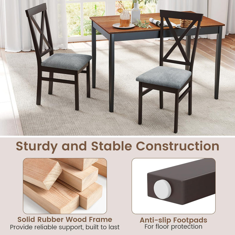 Giantex Wooden Dining Chairs Set for Dining Living Room Home