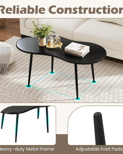 Giantex Cloud Coffee Table 39.5" Small Center Table
