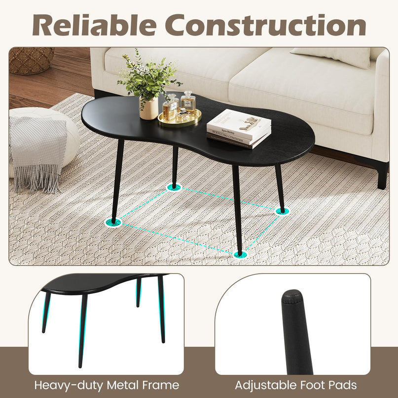 Giantex Cloud Coffee Table 39.5" Small Center Table