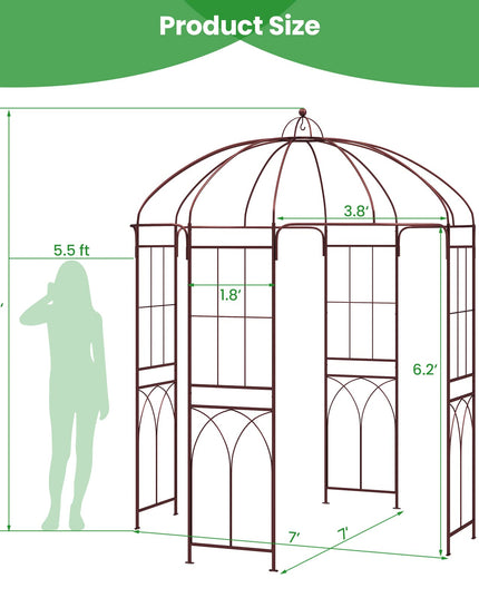 Giantex Birdcage Shape Garden Arbor, 8.4ft High x 7ft Wide