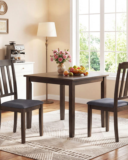 Giantex Wood Dining Chairs Set with Comfortable Backrest & Padded Seat