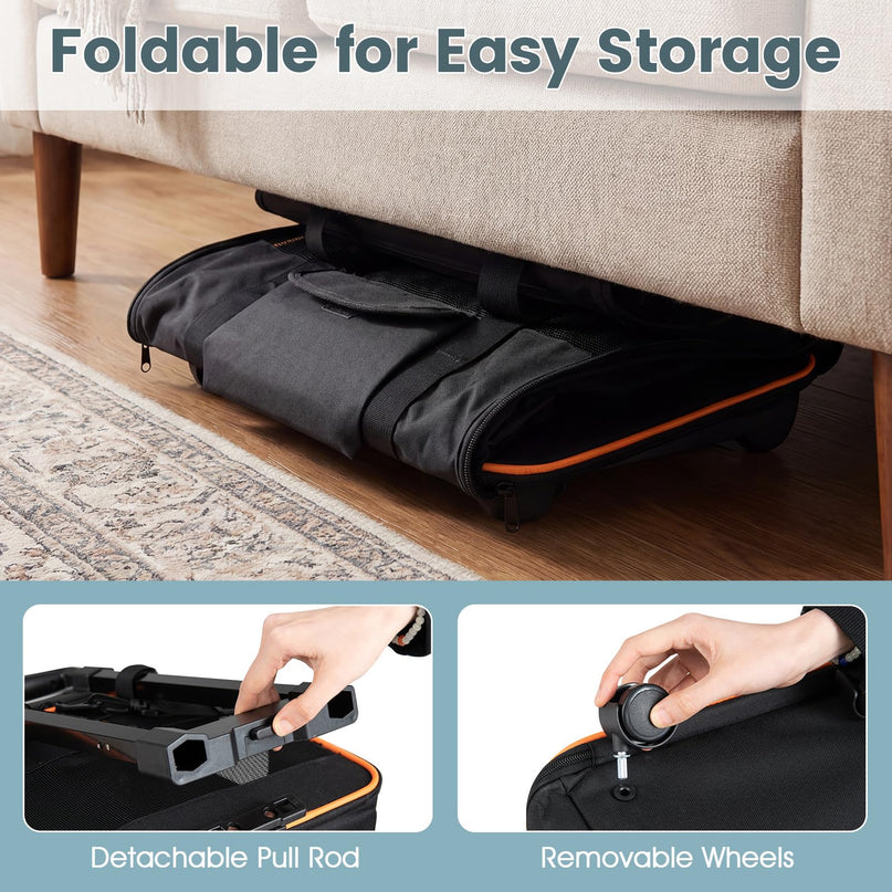 Giantex Rolling Pet Carrier with Wheels