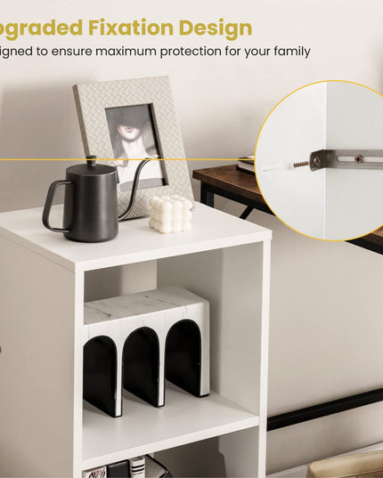 Giantex 2-Pcs 2-Tier White Bookshelf