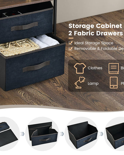Giantex Nightstand with 2 Drawers