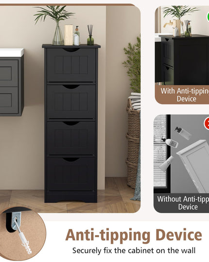 Giantex 32.5” Bathroom Storage Cabinet for Entryway Living Room