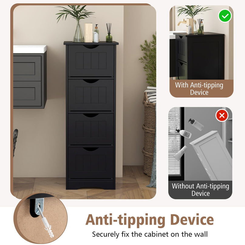 Giantex 32.5” Bathroom Storage Cabinet for Entryway Living Room