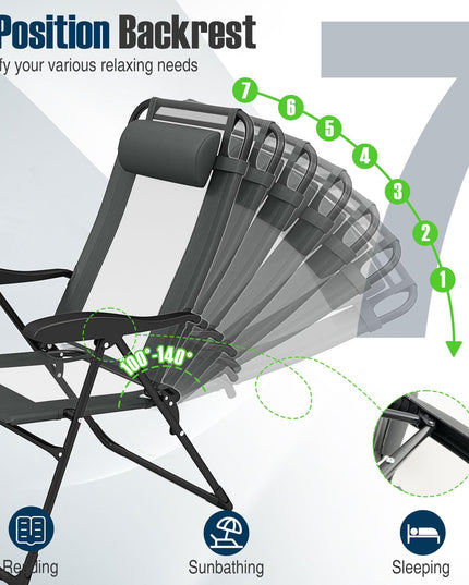 Giantex Folding Patio Chairs Set