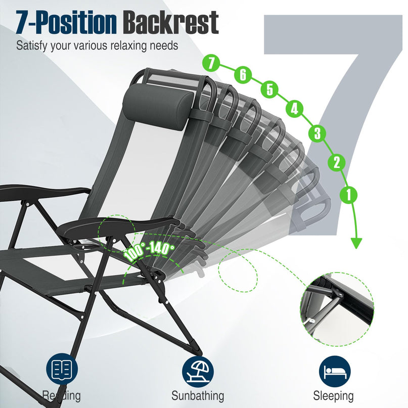 Giantex Folding Patio Chairs Set