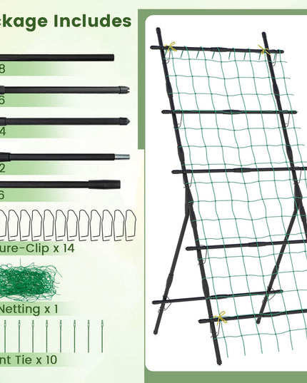 Giantex Cucumber Trellis, Trellis for Climbing Plants Outdoor