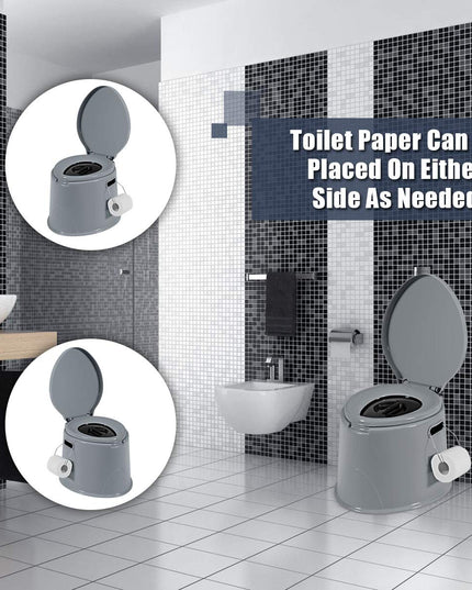 Portable Travel Toilet with Detachable Inner Bucket and Removable Toilet