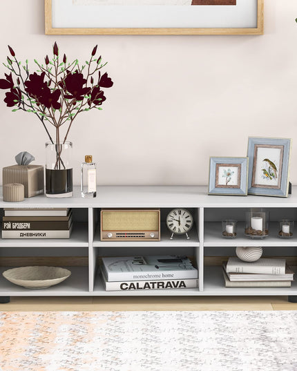 Giantex TV Stand with Cube Storage - TV Console Cabinet w/ 6 Open Compartments