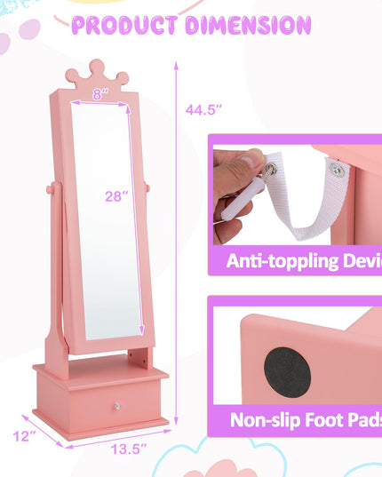 CHARMAID Jewelry Armoire Cabinet for Kids