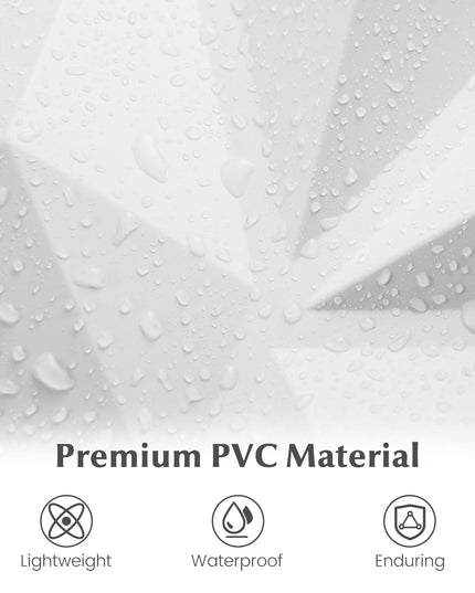 Giantex 12"x12" White PVC Decorative Wall Tiles with Diamond Pattern | 50/100 Pack 3D Wall Panels