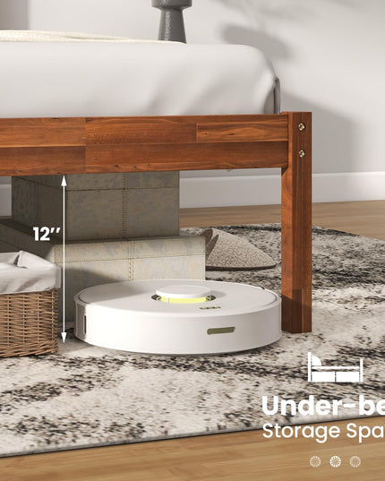 Giantex Wood Bed Frame with Headboard