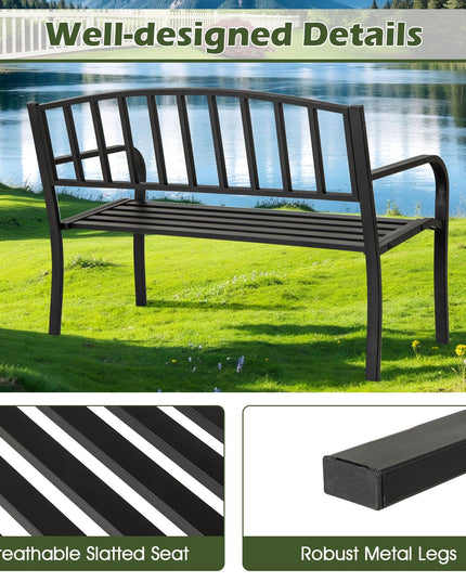 Giantex 660lbs Patio Garden Bench with Backrest