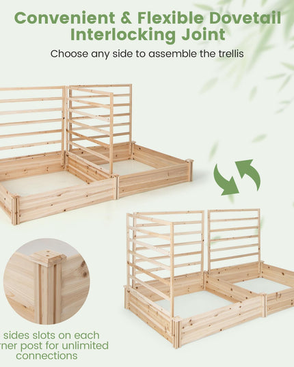 Giantex Raised Garden Bed with Trellis