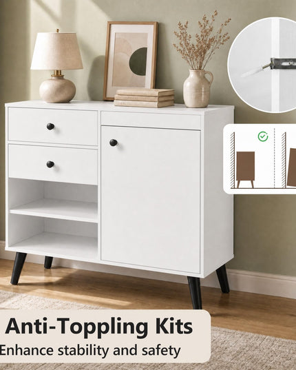 GIANTEX 31" Wooden Buffet Cabinet with Storage (1/2)