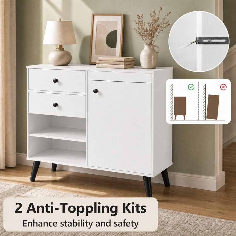 GIANTEX 31" Wooden Buffet Cabinet with Storage (1/2)