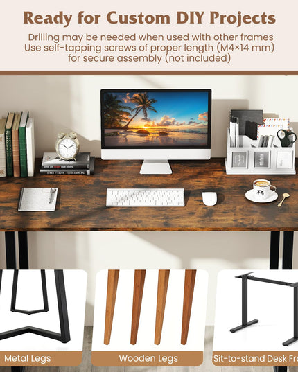 Dessus de table universel rectangulaire en bois Giantex 48 x 24 pouces