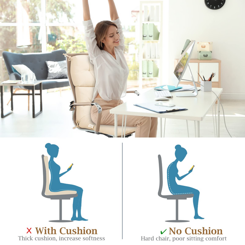 4.5 Inch Thick Outdoor High Back Chair Pads | Tufted Patio Cushion