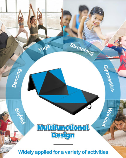 Giantex 4'x8'x2 Gymnastics Mat, Folding Anti-Tear Gymnastics Panel Mats