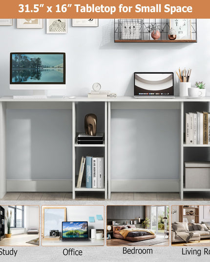 Giantex White Small Desk for Bedroom