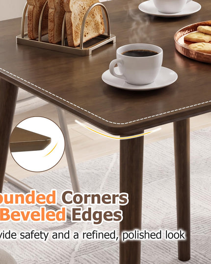GIANTEX 27.6" Small Dining Table for 2-4 w/Solid Rubber Wood Legs