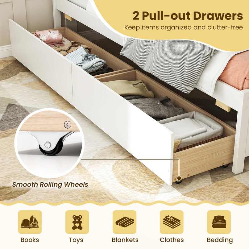 Giantex Twin Daybed with 2 Storage Drawers