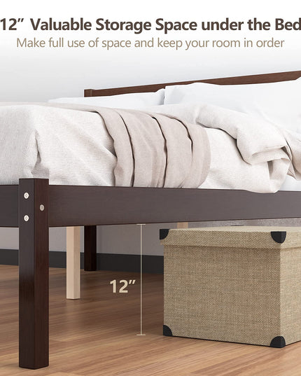 Giantex Wood Platform Bed Frame No Spring Needed Bed Mattress Foundation