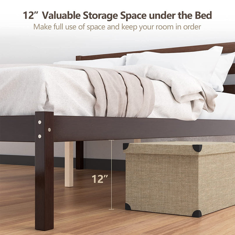 Giantex Wood Platform Bed Frame No Spring Needed Bed Mattress Foundation