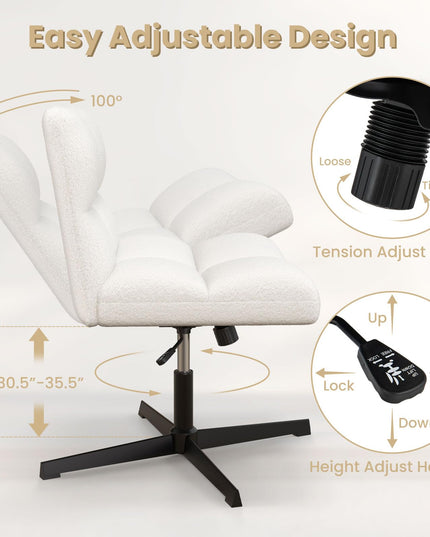 Cross Legged Office Chair - Giantex